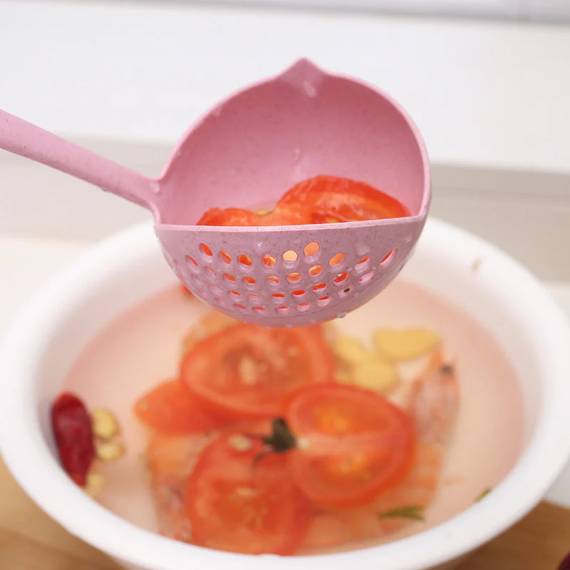 Long Handle 2 In 1 Cooking Colander Slotted Spoon. - Image 2