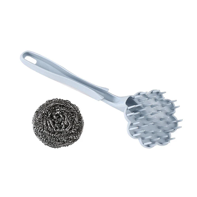 Long Handle Removable Steel Wire Ball Cleaning Brush - Image 5