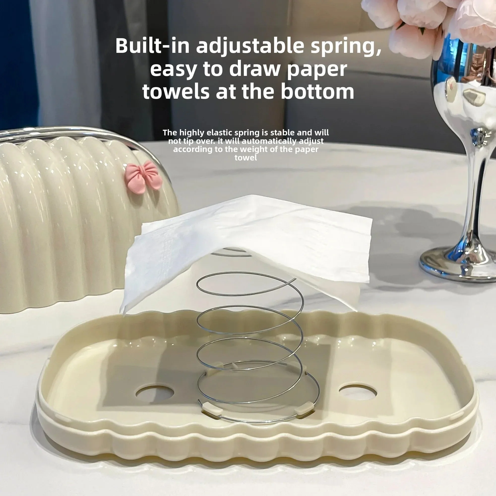 Luxury Shell Spring Loaded Tissue Box - Image 5