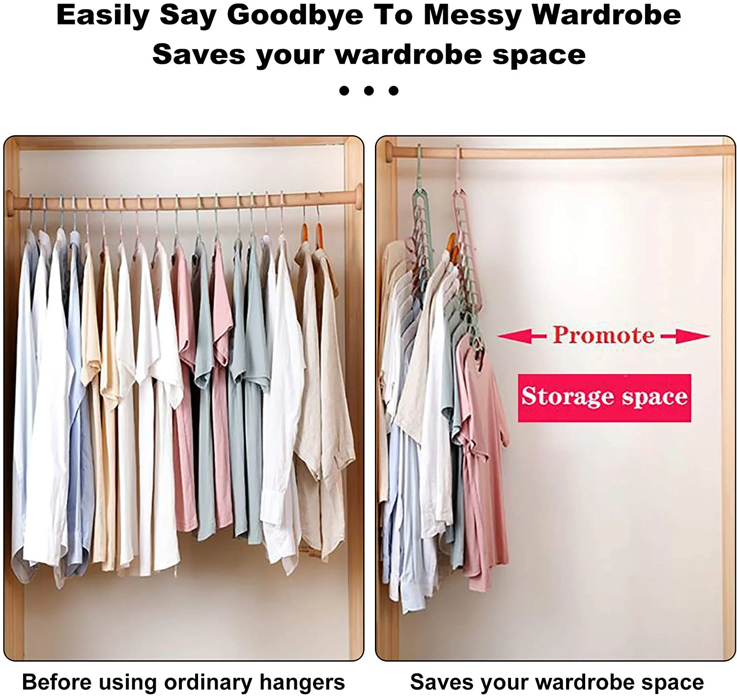 Magic Hanger - 9 Hole Hanger - Smart Cloth Organizing - Image 3