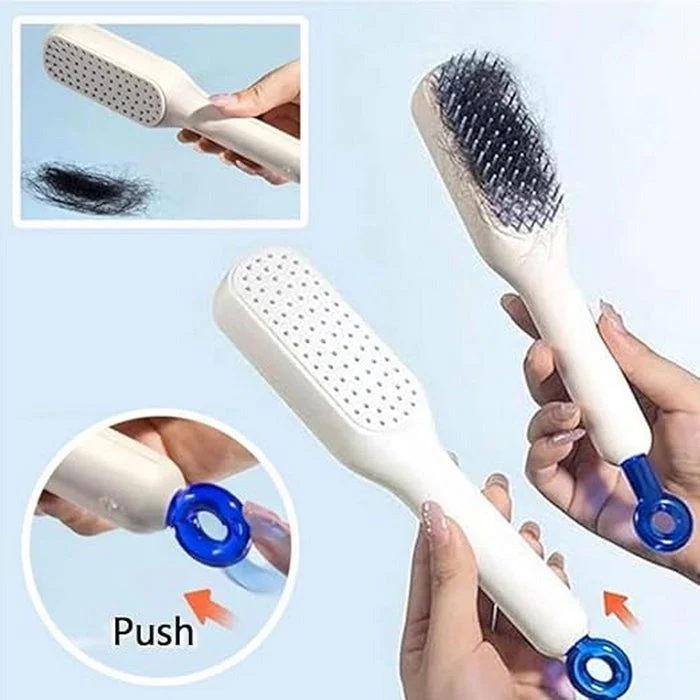Magic Self Cleaning Hair Comb Brush - Image 2