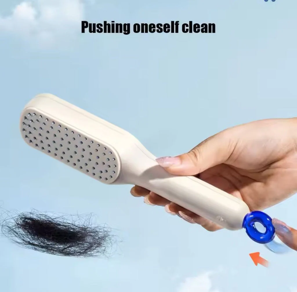 Magic Self Cleaning Hair Comb Brush - Image 4