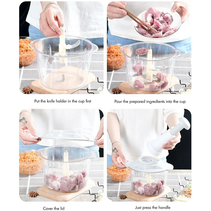 Vegetables Push Chopper  (Capacity 1.5 L) - Image 4