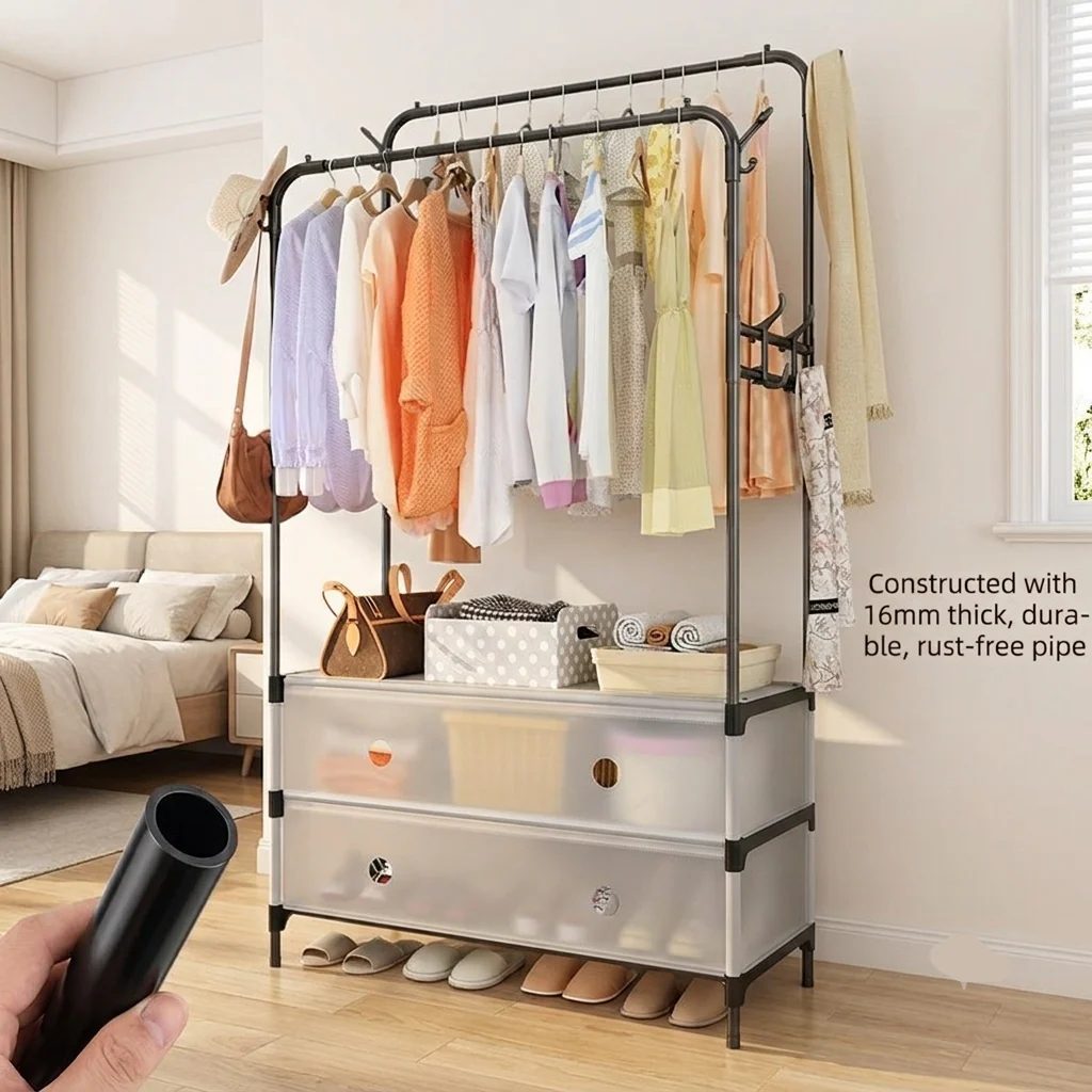 Metal Floor-Standing Clothes Drying Rack - Image 3