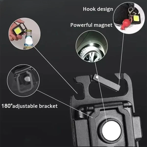Mini COB Flashlight – High Lumen Pocket-Sized Torch (Metal) - Image 6