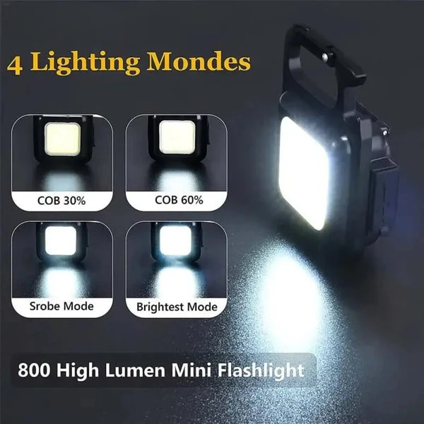 Mini COB Flashlight – High Lumen Pocket-Sized Torch (Metal) - Image 7