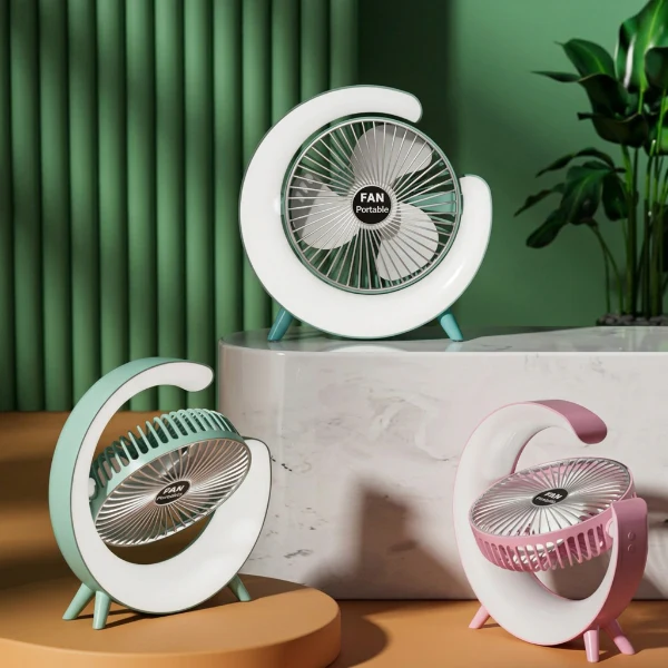 Rechargeable Multi Color Lightening Fan - Image 2