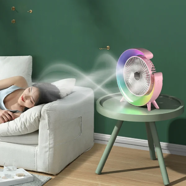 Rechargeable Multi Color Lightening Fan - Image 3