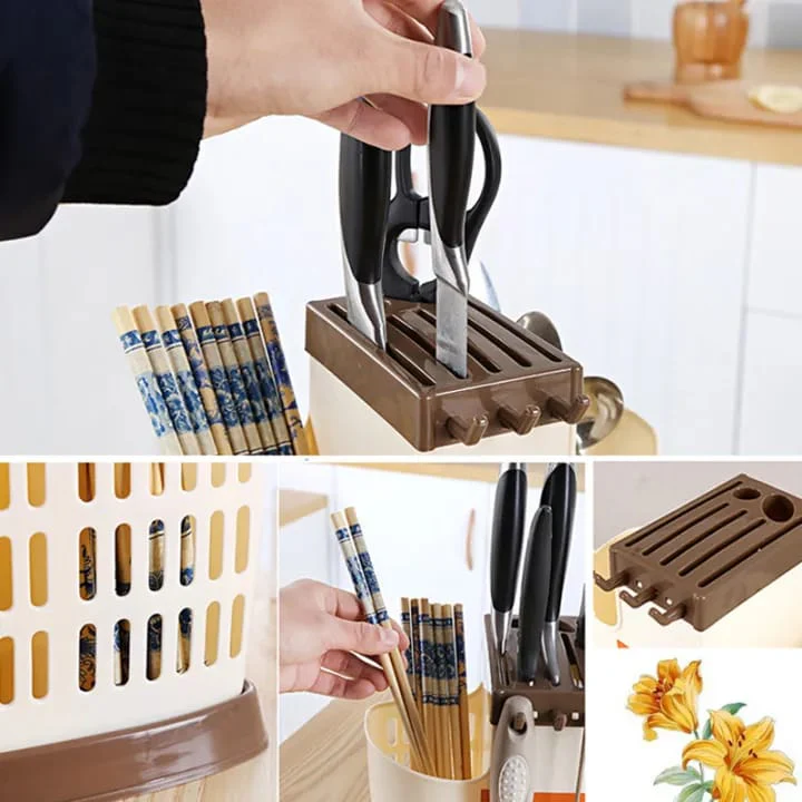 Multi-function Drain Cutlery Spoon Holder - Image 3