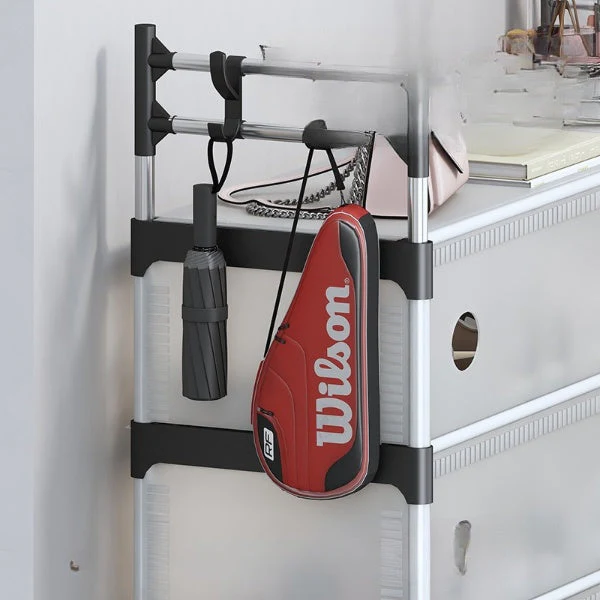 Multi-Functional Storage Cabinet with Coat Rack & Hooks - Image 4