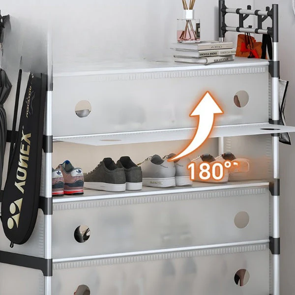 Multi-Functional Storage Cabinet with Coat Rack & Hooks - Image 5
