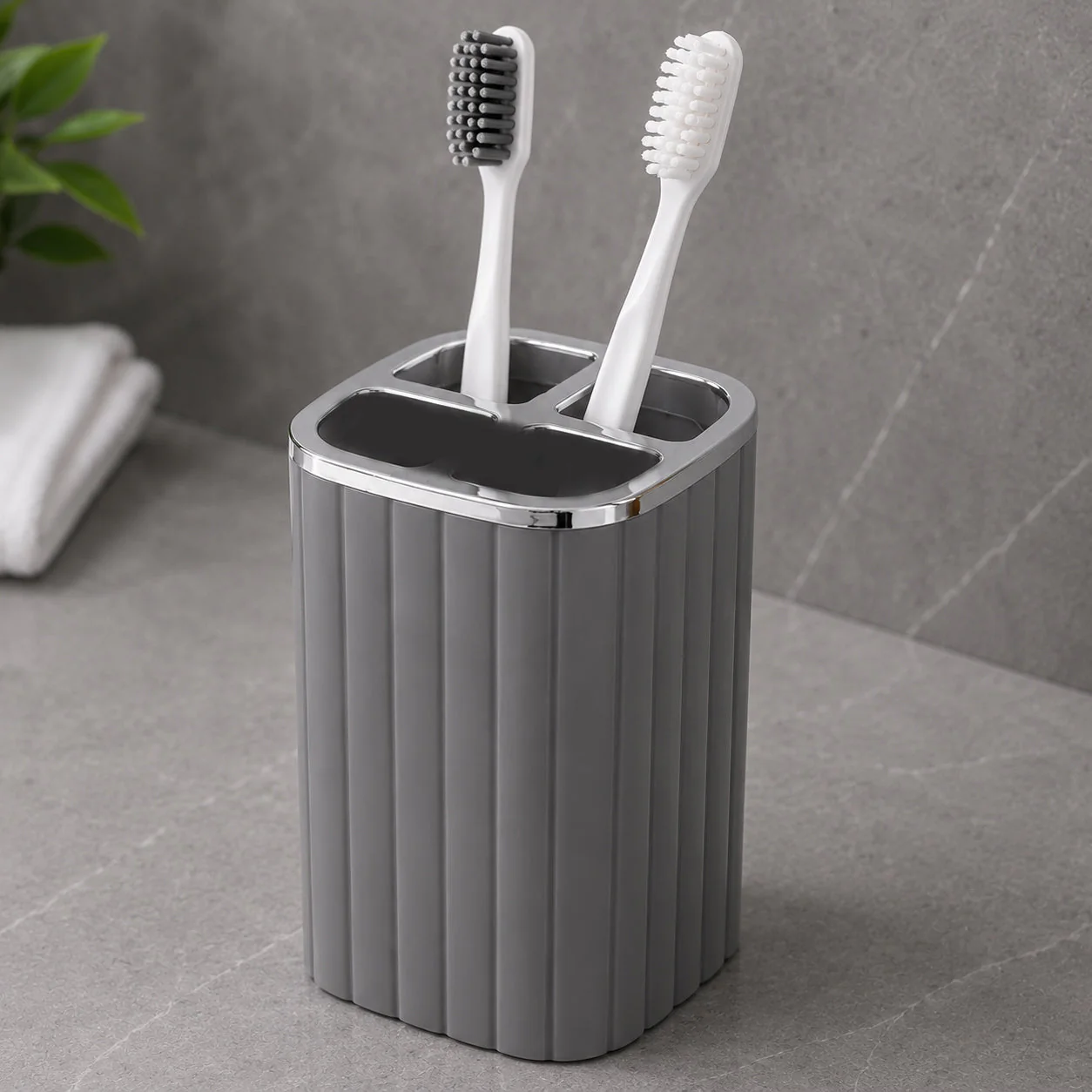 Multi-Purpose Plastic Toothpaste & Cosmetic Brush Holder - Image 5