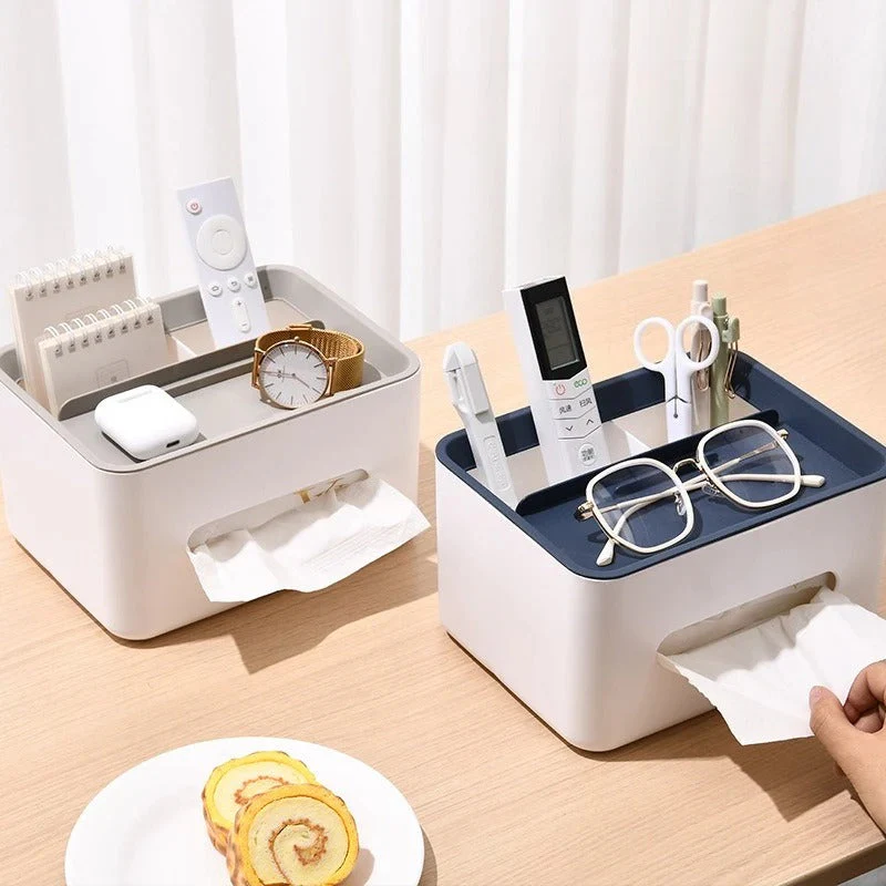 Multifunctional Desktop Tissue Organizer Box - Image 2