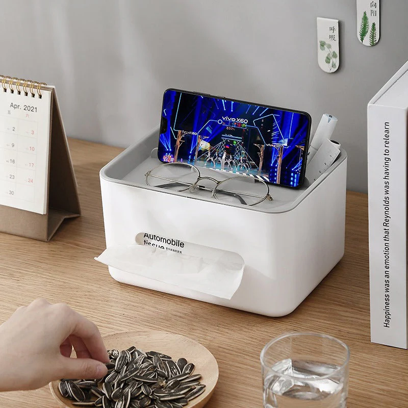 Multifunctional Desktop Tissue Organizer Box - Image 4