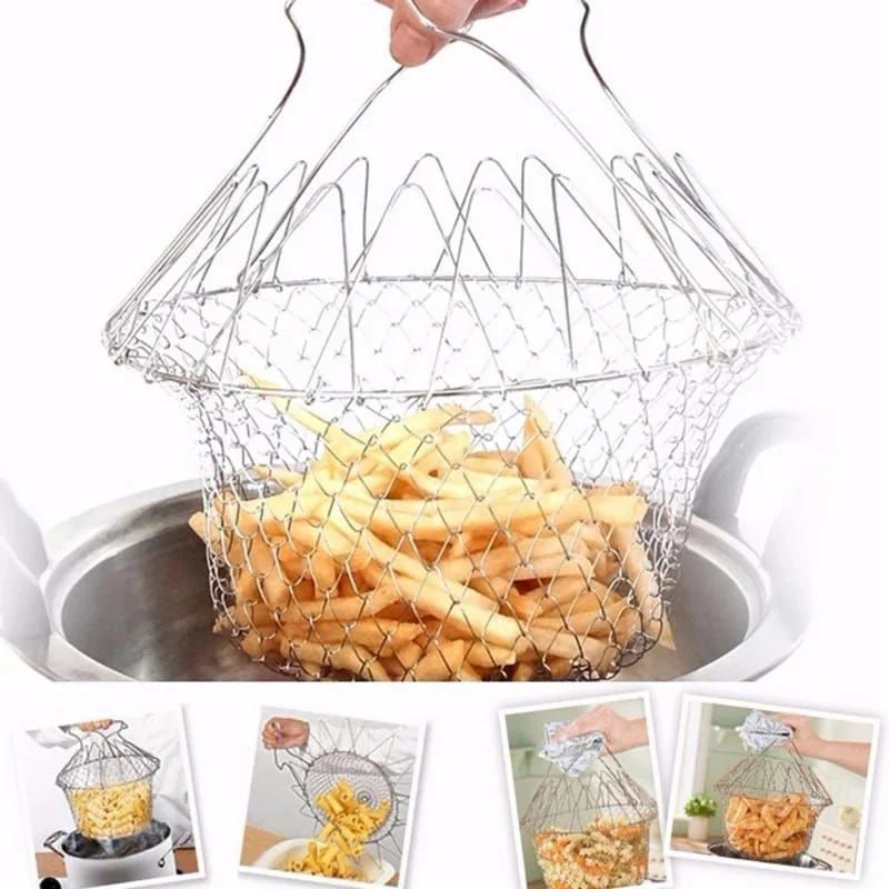 Multifunctional Folding Frying Chef Basket. - Image 2