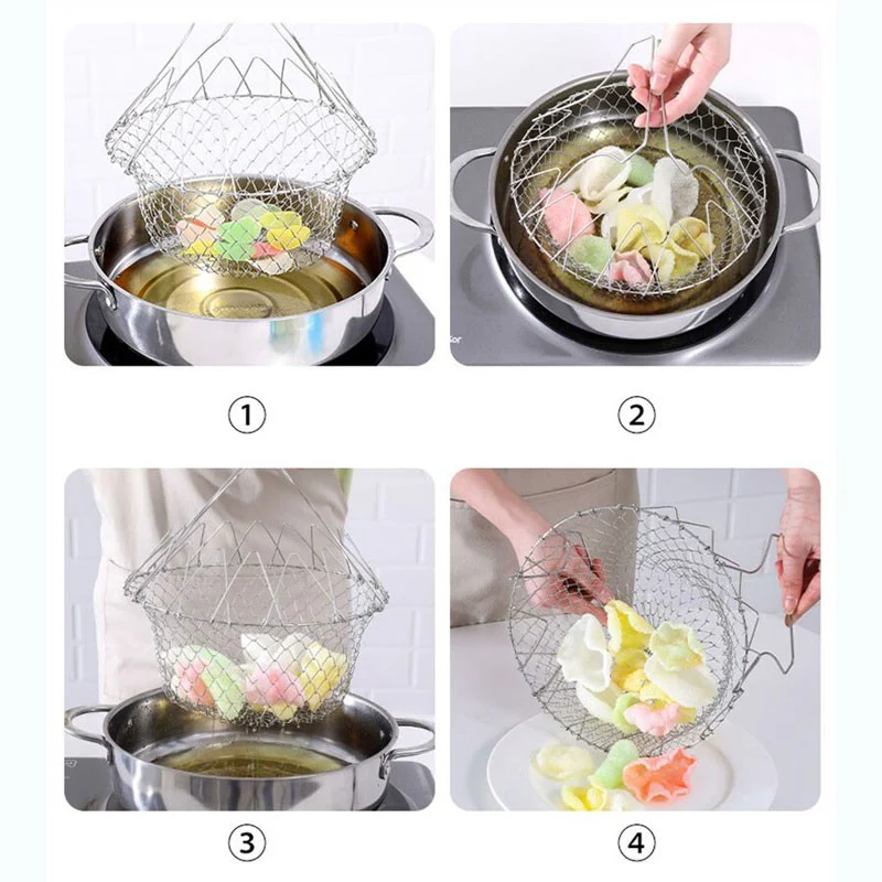 Multifunctional Folding Frying Chef Basket. - Image 5