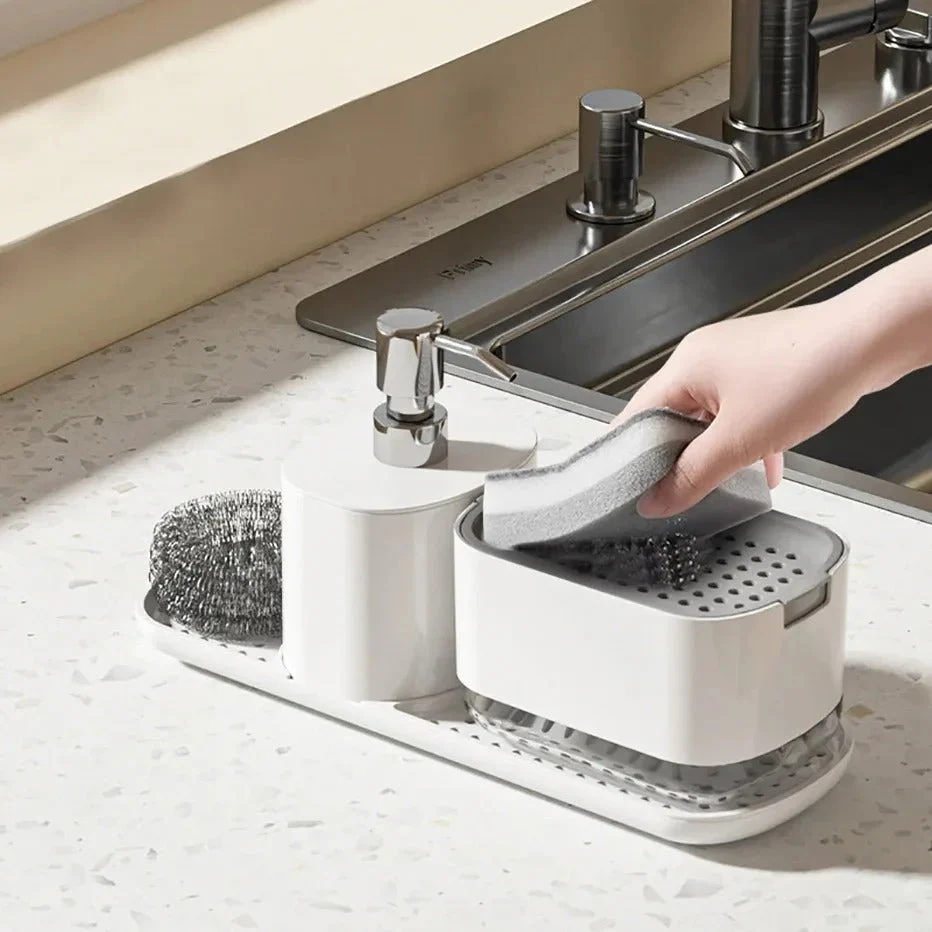 Multipurpose Kitchen Sink Caddy and Dispenser Set - Image 3