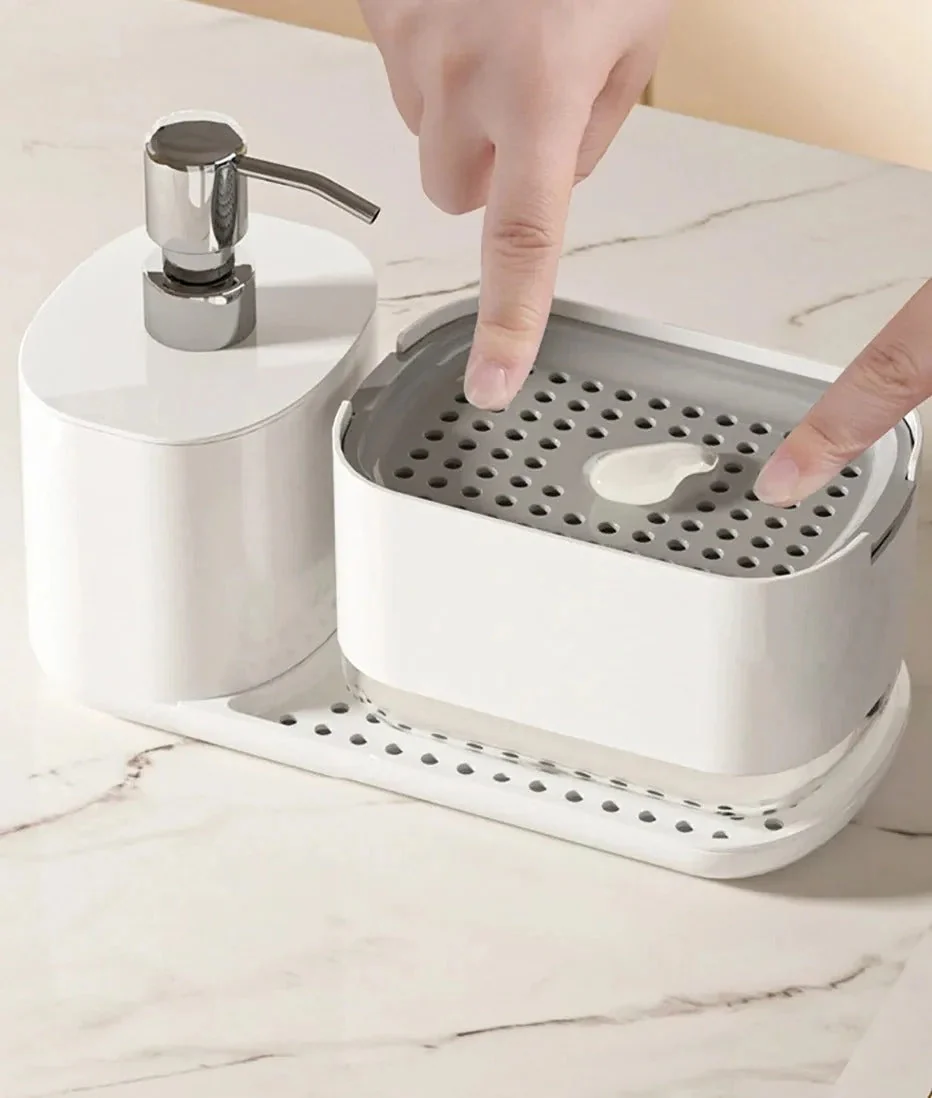 Multipurpose Kitchen Sink Caddy and Dispenser Set - Image 4