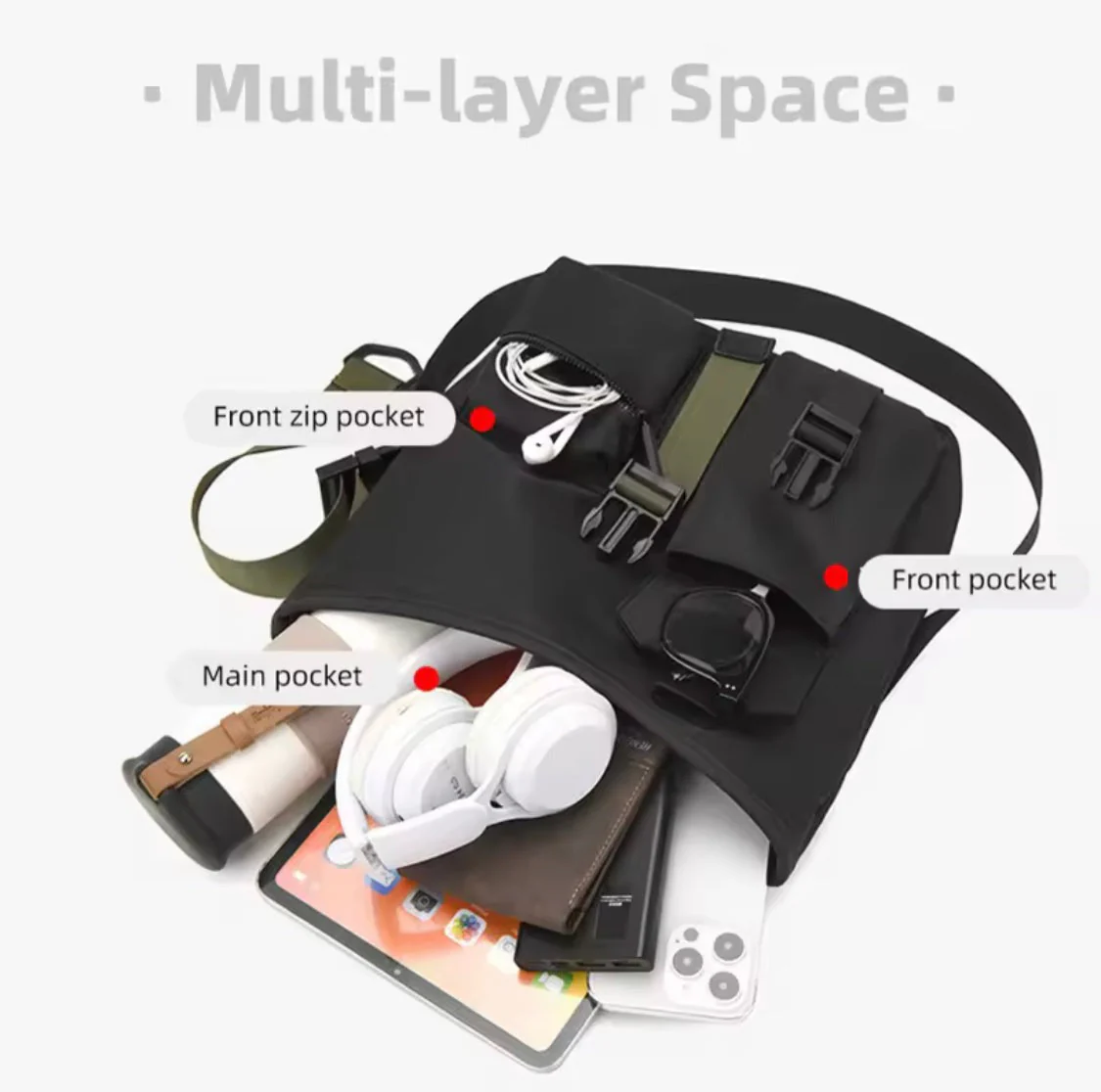 Multipurpose Travel Outdoor Shoulder Bag - Image 5