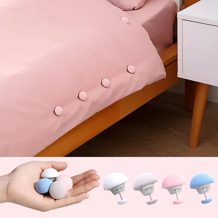 Mushroom Shapes Bedsheet Fixing Clips (4pcs) - Image 4