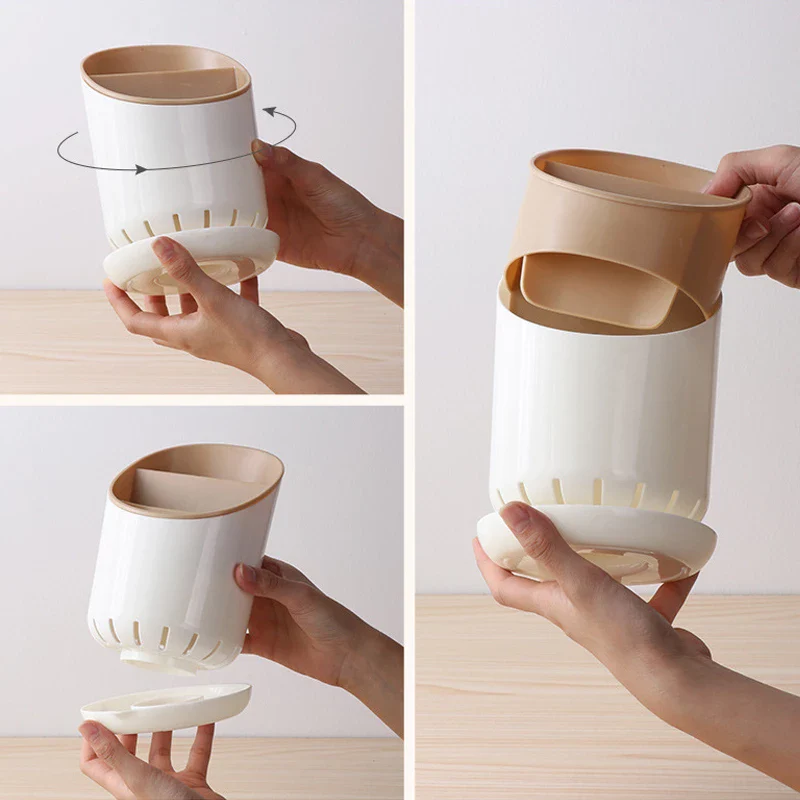 New Cutlery Storage Rack Fast Dry Drain Container - Image 4