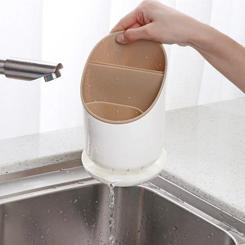 New Cutlery Storage Rack Fast Dry Drain Container - Image 5