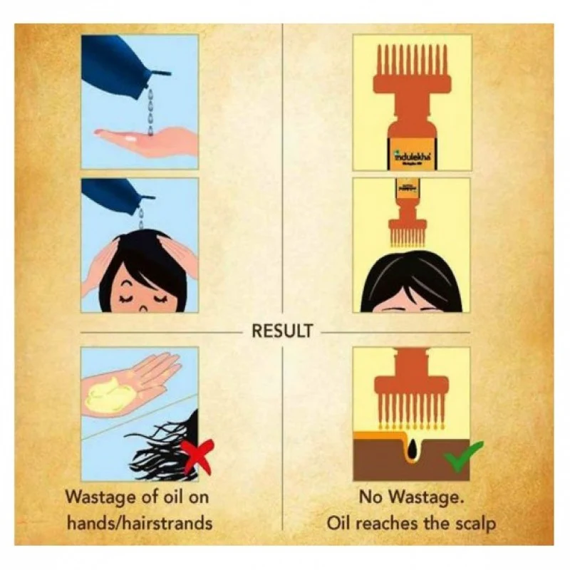 Oil Bottle With Comb Best For Dandruff Remover Anti Lice Stronger Hair. - Image 3