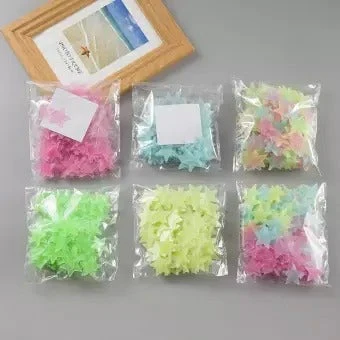 Pack of 100 - 3D Luminous Glowing Stars - Pink Color - Image 2