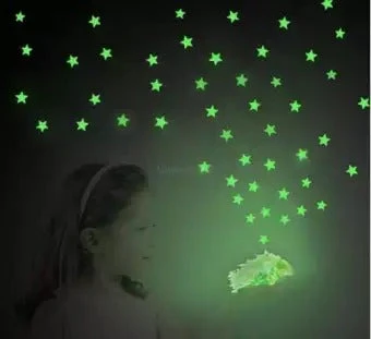 Pack of 100 - 3D Luminous Glowing Stars - Pink Color - Image 3