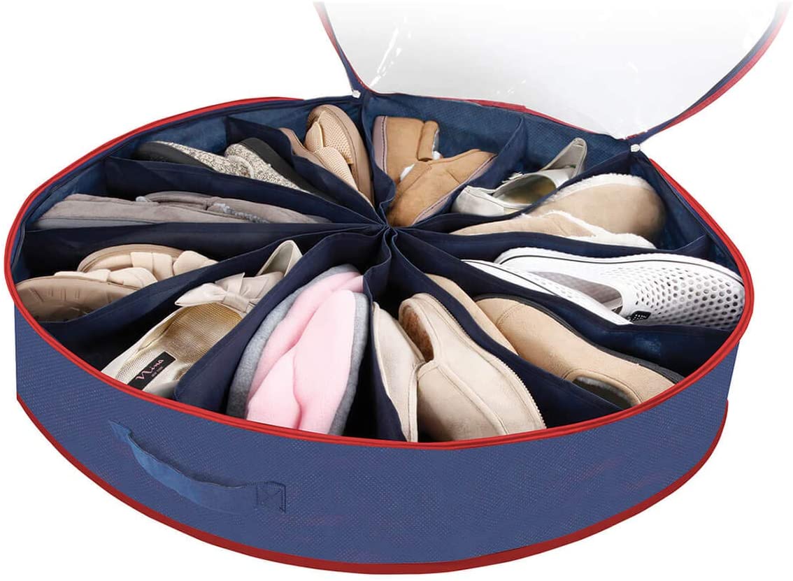 Pack of 12 Shoes Organizer Round Shaped Space Saver Light weight Bag - Image 3