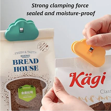 Pack Of 2 - Creative Cloud Shape Plastic Sealing Food Clips - Image 4