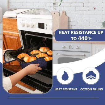 Pack Of 2 -Cute Printed Heat Resistant Kitchen fabric Pot Holder - Image 2
