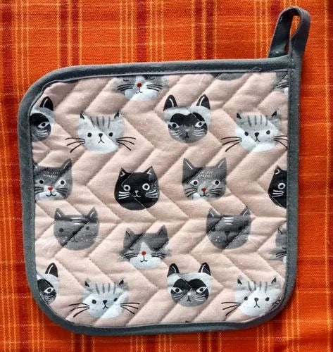 Pack Of 2 -Cute Printed Heat Resistant Kitchen fabric Pot Holder - Image 5