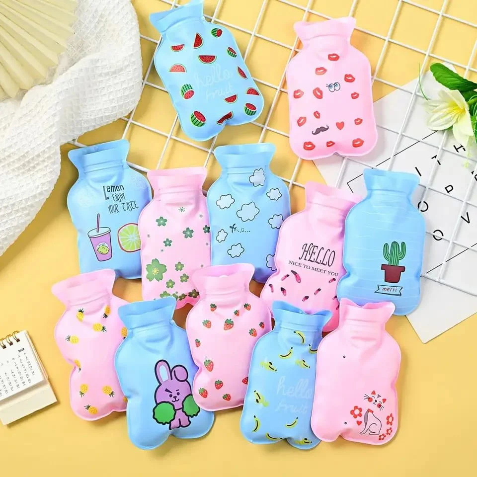 1 pc Portable Cute Hot & Cold Water Bag Bottle Shape Winter Feet Hand Warmer - Image 3