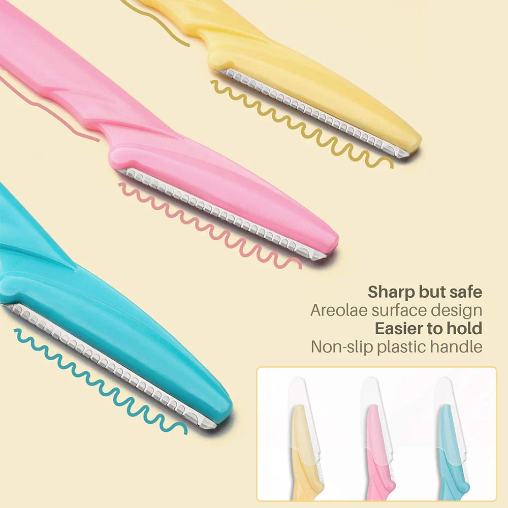 Pack Of 3 Eyebrow Trimmer Safety Razor Face Shaver Blades. - Image 5