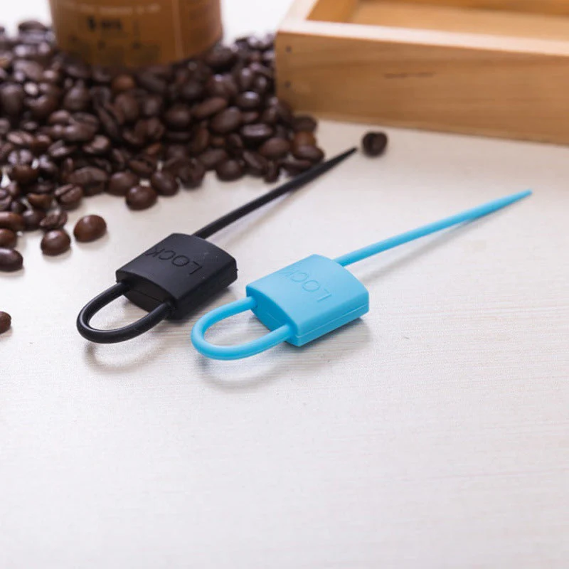 Pack Of 3 Lock Shape Silicone Sealing Clip - Image 2
