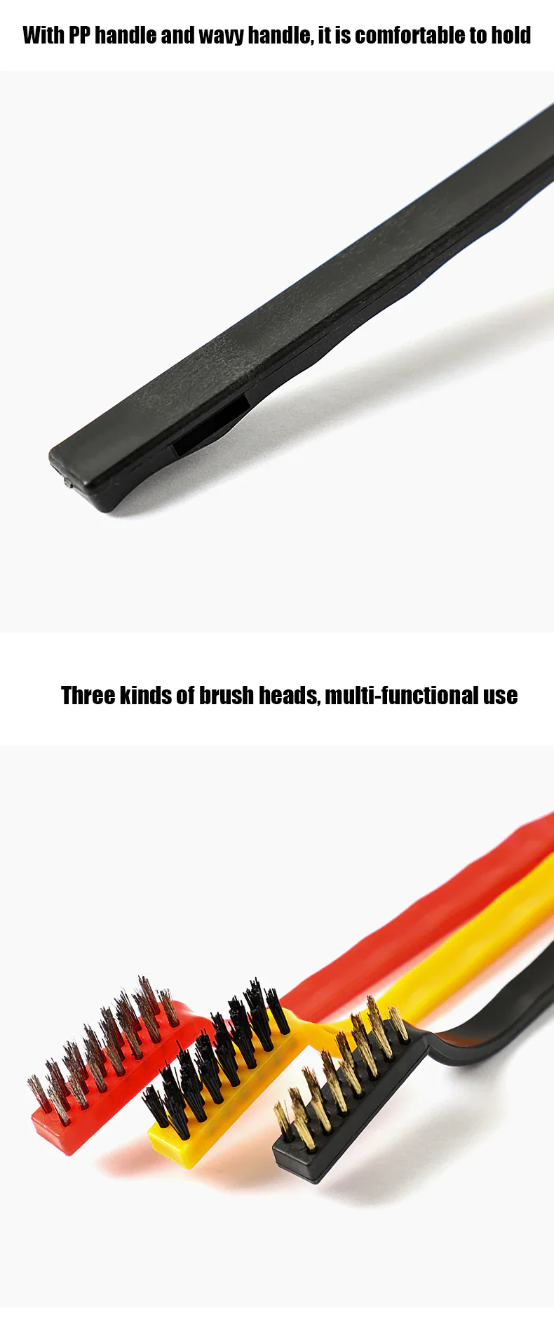 Pack of 3 Mini Wire Brush Set. - Image 4