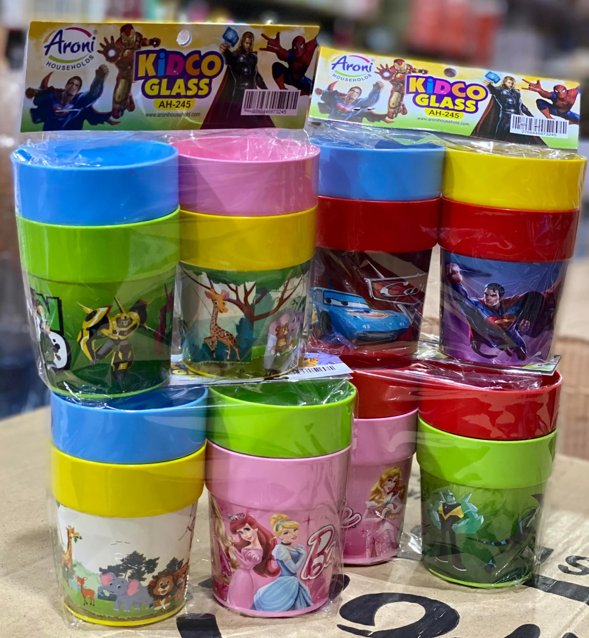 Pack Of 4 - Kids Glass With Printed Cartoon Characters - Image 3