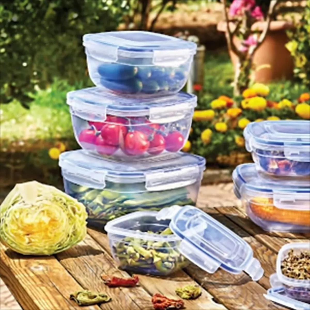 Pack of 4 Lock Seal Storage Container - Image 2