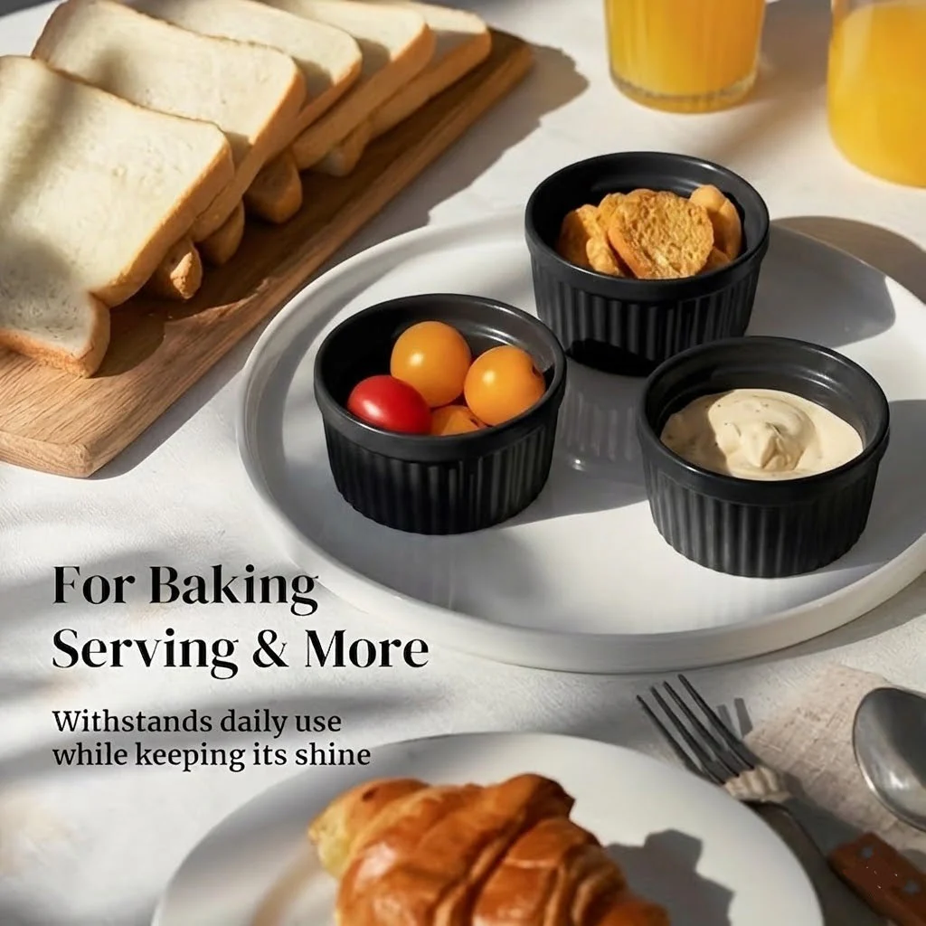 Pack of 3 Plastic Dip Sauce Bowl Set