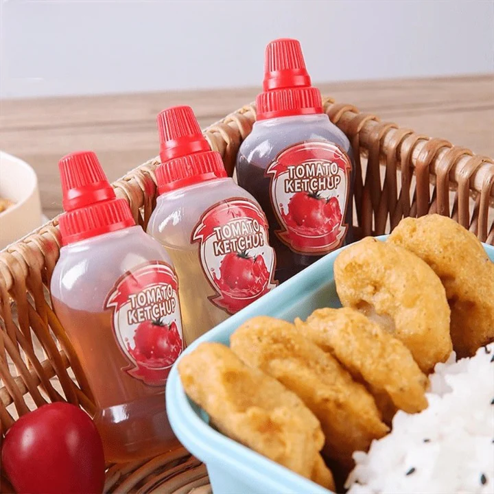 Pack Of 4 Plastic Sauce Bottle - Image 3