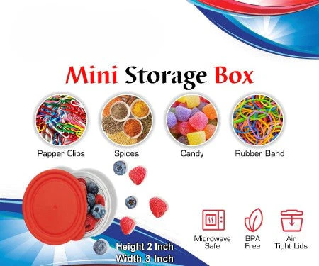 Pack Of 6 - Cute Multi-Color Mini Storage Jars - Image 5