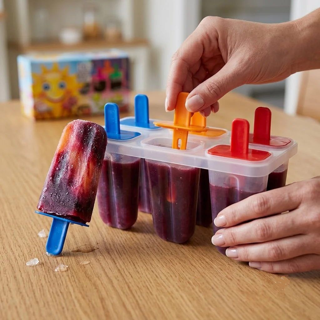 6PCs Reusable Ice Lolly Maker Set - Image 2