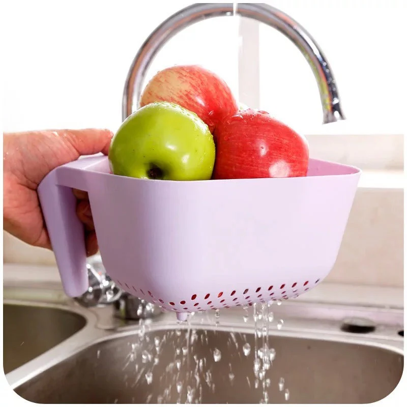 Plastic Drain Fruits & Vegetables Washing Basket - Image 2