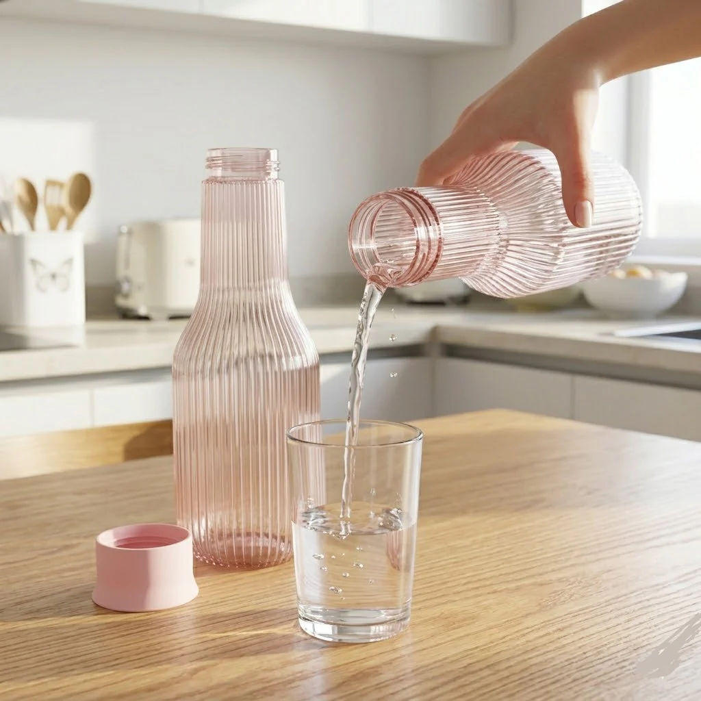 Plastic Linear Design Water Bottle - Image 2