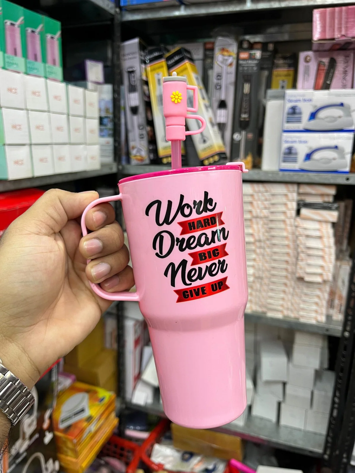 Plastic Printed DIP AND DRINK Straw TUMBLER (Capacity 750ml ) - Image 4
