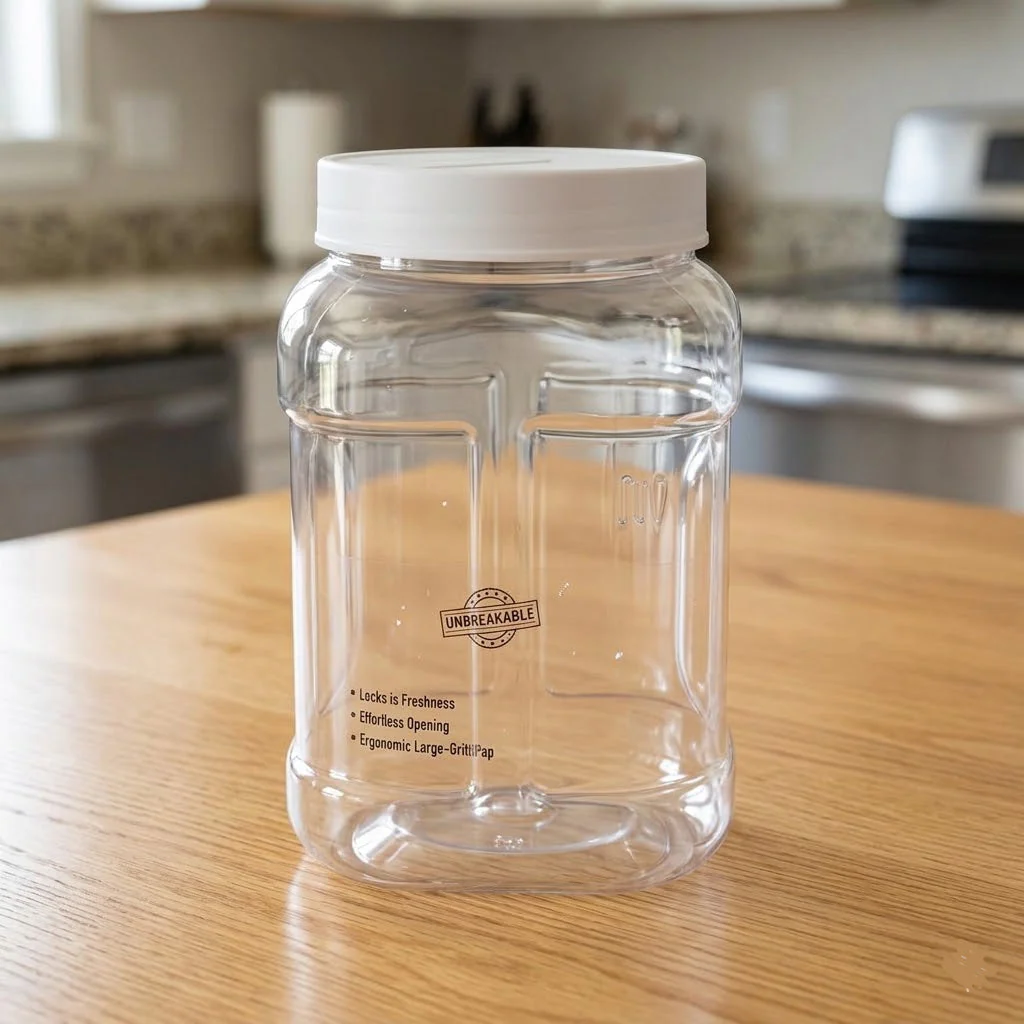 Plastic Square Sealed Jar - Image 3