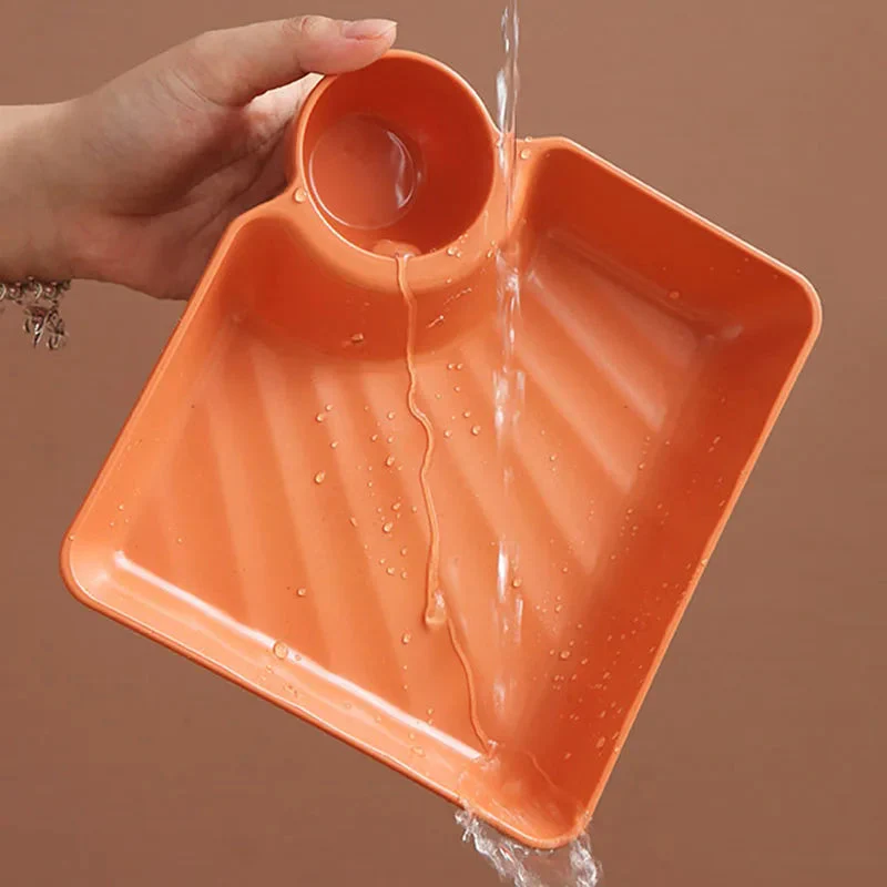 Pack of 4 Plastic Square Snack Dumpling Plate - Image 4