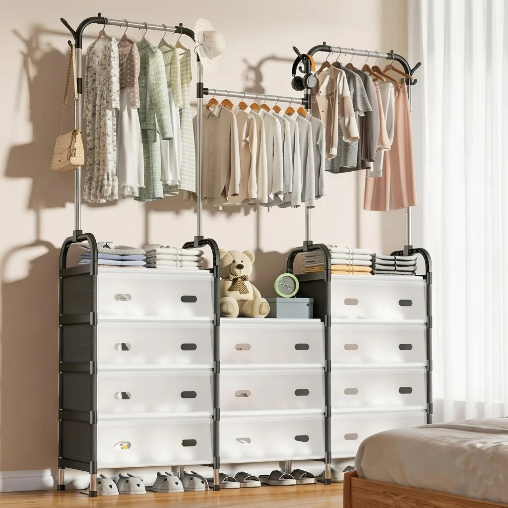 Portable Bedroom Coat & Drying Rack - Image 6