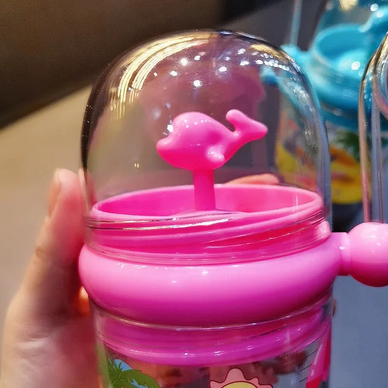Portable Cartoon Cute Whale Baby Drinking Water Bottle Leak Proof 250ML - Image 6